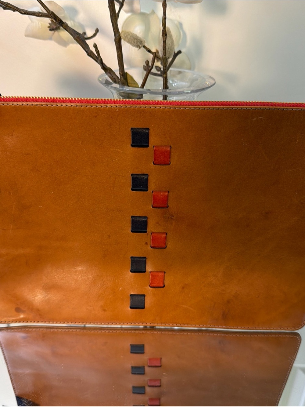 Clare V leather large pouch bag